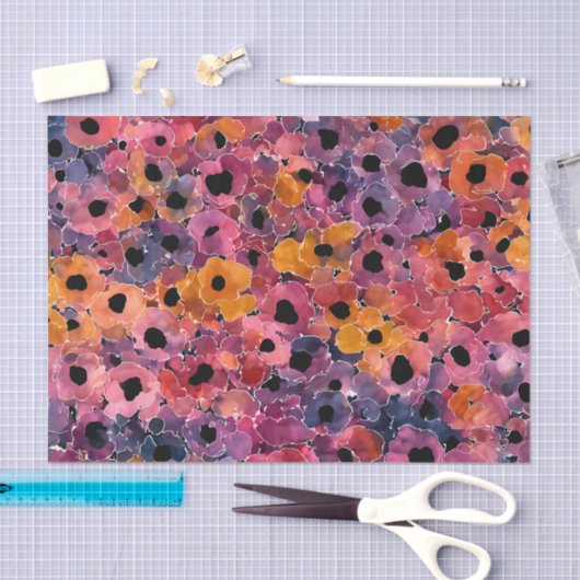 Scientific Abstract Art: Bloom Ink Blot Pattern 薄葉紙 (クラフト)