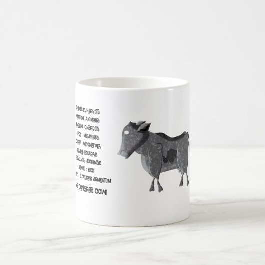 Scientific classification for the concrete cow コーヒーマグカップ (中央)
