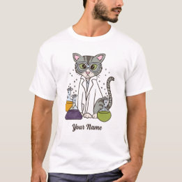 Scientist Cat – グレー虎猫ラボKitty Cat Lover Tシャツ