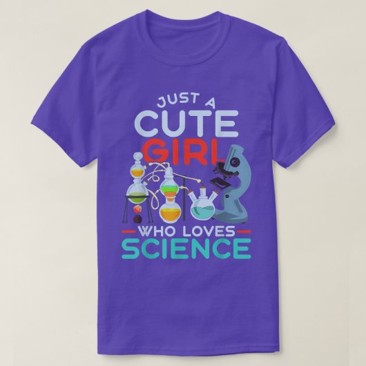 Scientist Chemistry Lab Just Cute Girl That Loves Tシャツ (デザイン正面)