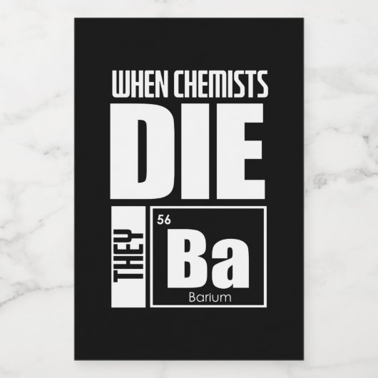 Scientist Gift | Lovely Chemistry ワインラベル (シングルラベル)