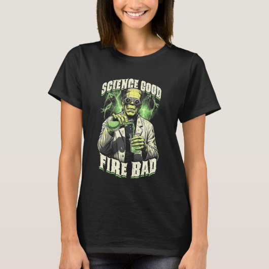 Scientist Halloween Funny Frankenstein Science Goo Tシャツ (正面)