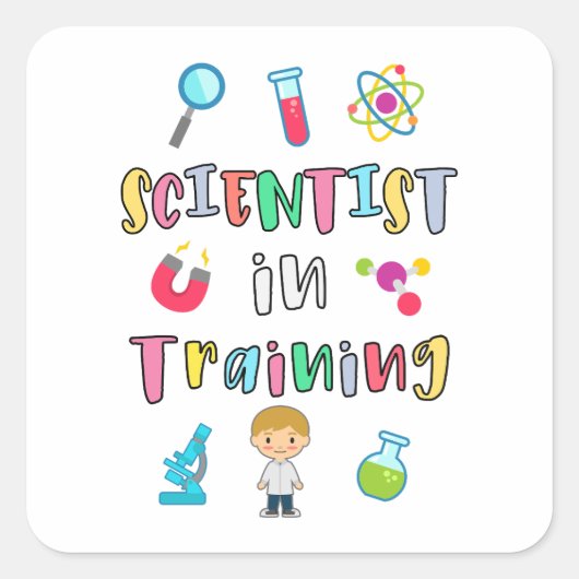 Scientist in Training for Young Scientists スクエアシール (正面)