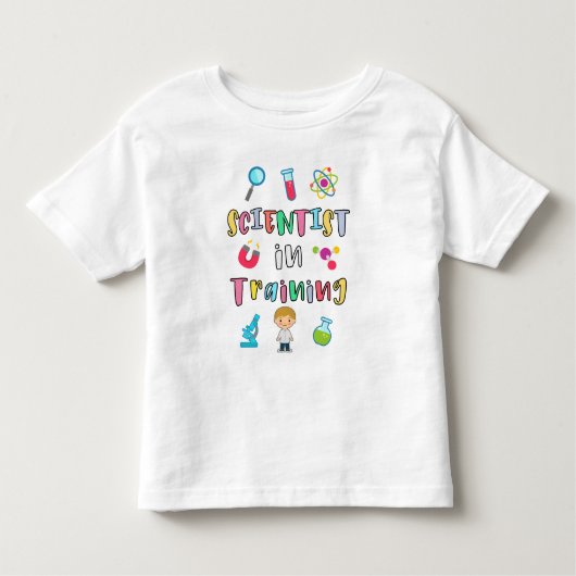 Scientist in Training for Young Scientists トドラーTシャツ (正面)