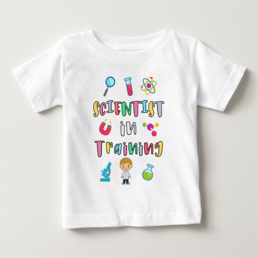 Scientist in Training for Young Scientists ベビーTシャツ (正面)