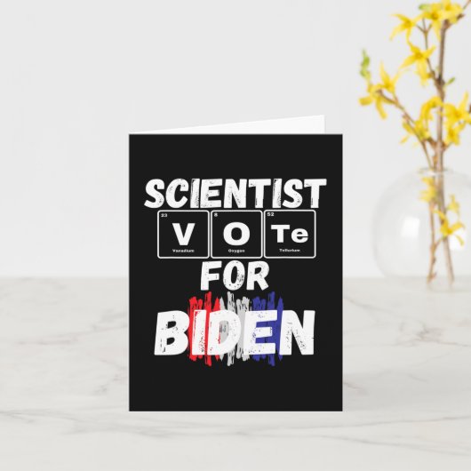 Scientist Vote For Biden  カード (黄色い花)
