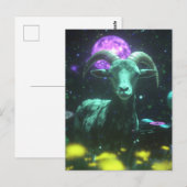 Scifi Goat in Space Fantasy ポストカード (正面/裏面)