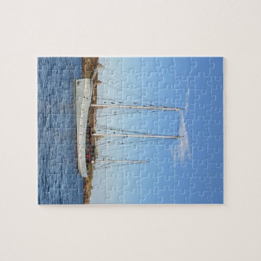 Scillyの島のスクーナー船 ジグソーパズル (横)