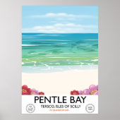 Scilly島，トレスコ， Pentle Bay ポスター (正面)
