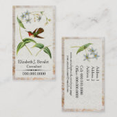 Scintillantハチドリの個人事業カード 名刺 (正面/裏面)
