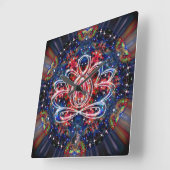 Scintillation Zen Lotus Clock スクエア壁時計 (傾斜)