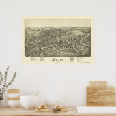 Scio, OHパノラママップ – 1899a ポスター (キッチン)