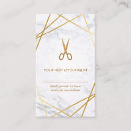 Scissors&Marbleの美容師のアポイントメントの垂直 名刺