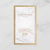 Scissors&Marbleの美容師のアポイントメントの垂直 名刺 (裏面)