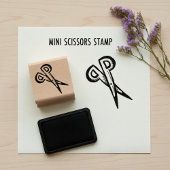 Scissors Mini Wooden Art Stamp ラバースタンプ