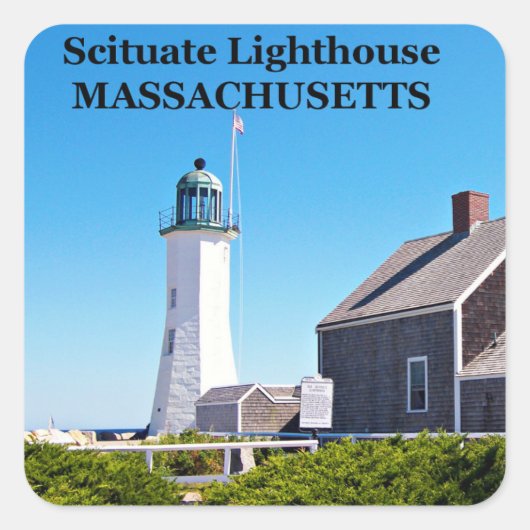Scituate Light house, Massachusetts Stickers スクエアシール (正面)