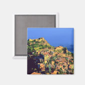 SCL001 TAORMINA – シチリア – イタリア – 冷蔵庫 マグネット (正面/裏面)