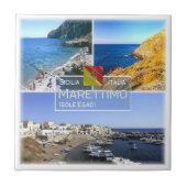 SCL008モザイク島、シチリア島、 タイル (正面)