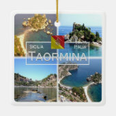 SCL017 TAORMINA Isola Bella，モザイク，シチリア， セラミックオーナメント (裏面)