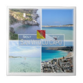SCL023 SAN VITO LO CAPO、モザイク、シチリア、 タイル (正面)