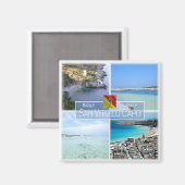 SCL023 SAN VITO LO CAPO – モザイク – シチリア – 冷蔵庫 マグネット (正面/裏面)