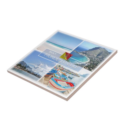 SCL029モンデッロ湾,モザイク,シチリア, タイル (側面)