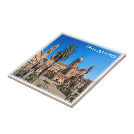 SCL030パレルモ、パノラマ、シチリア、イタリア タイル (側面)