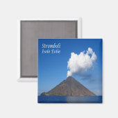 SCL036ストロンボリ、シチリア、イタリア、冷蔵庫 マグネット (正面/裏面)