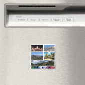 SCL054シチリア – モザイク – イタリア – 冷蔵庫 マグネット (インサイチュ (食洗機))