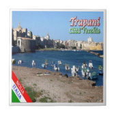 SCL057 TRAPANI、旧市街、シチリア タイル (正面)