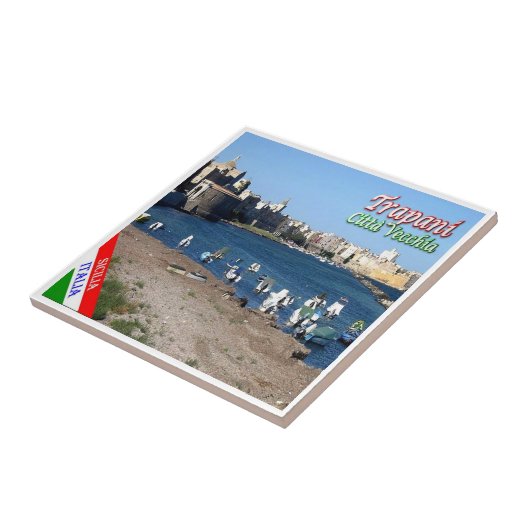 SCL057 TRAPANI、旧市街、シチリア タイル (側面)