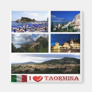 SCL059 TAORMINA、私は愛、モザイクシチリア、冷蔵庫 マグネット