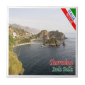 SCL068タオルミーナ、イゾラ・ベラ、シチリア島、 タイル (正面)