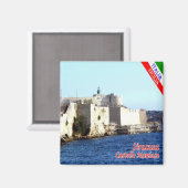 SCL070 SIRACUSA城マニアス、シチリア、冷蔵庫 マグネット (正面/裏面)