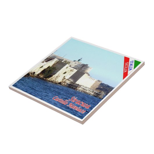 SCL070 SIRACUSA城マニア、シチリア島、 タイル (側面)