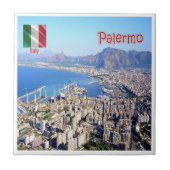 SCL074パレルモ、シチリア、イタリア、 タイル (正面)