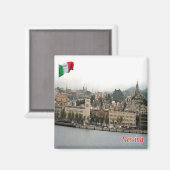 SCL078 MESSINA Cityscape，シチリア，イタリア，冷蔵庫 マグネット (正面/裏面)