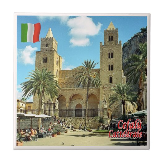 SCL085セファル大聖堂,シチリア,イタリア, タイル (正面)