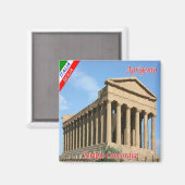 SCL092 AGRIGENTO、コンコルディアの神殿、冷蔵庫 マグネット (正面/裏面)