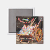 SCL095典型的なシチリアカート，シチリア，冷蔵庫 マグネット (正面/裏面)