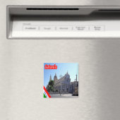 SCL096カターニア大聖堂，シチリア，イタリア，冷蔵庫 マグネット (インサイチュ (食洗機))