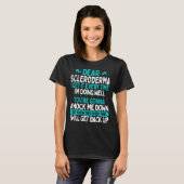 Scleroderma Awareness Day Teal Scleroderma Ribbon Tシャツ (正面フル)