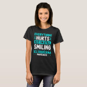 Scleroderma Awareness Teal Ribbon Warrior Tシャツ (正面フル)