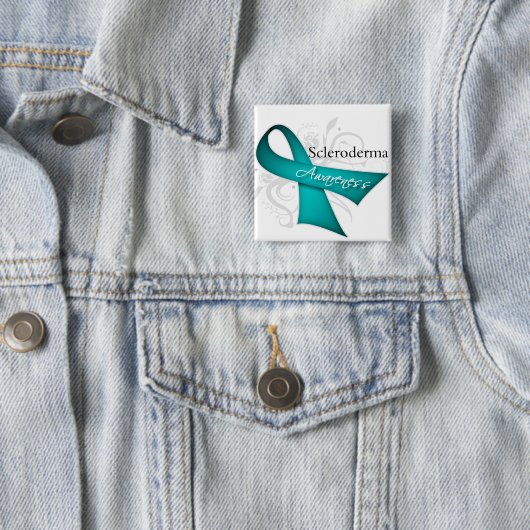 Scleroderma Disease Awareness Ribbon 缶バッジ (インサイチュ)