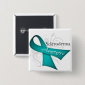 Scleroderma Disease Awareness Ribbon 缶バッジ (正面&裏面)