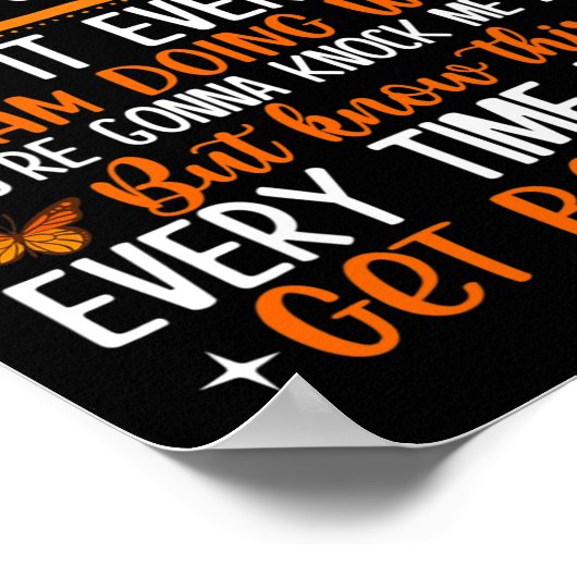 SCLEROSIS BUTTERFLY RIBBON WORLD Ms Day ポスター (角)