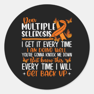 SCLEROSIS BUTTERFLY RIBBON WORLD Ms Day ラウンドシール