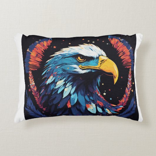 SCMイーグルヘッドデザインピローソフト アクセントクッション (正面)