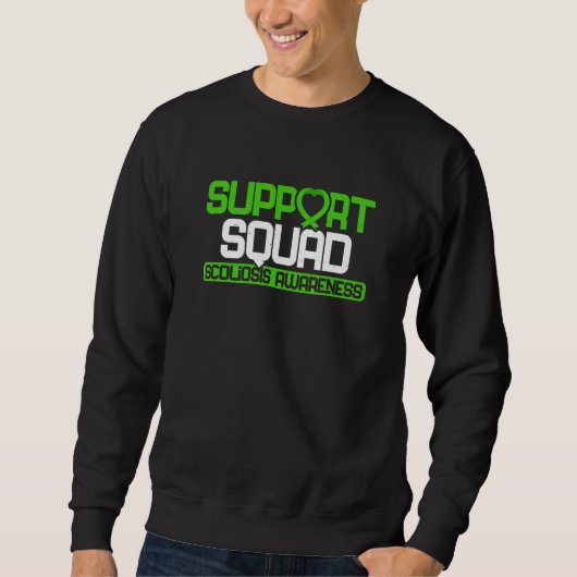 Scoliosis Support Squad Spine Surgery Recovery Gre スウェットシャツ (正面)