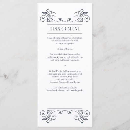 Sconceエレガント披露宴メニューラックカード メニュー (正面)